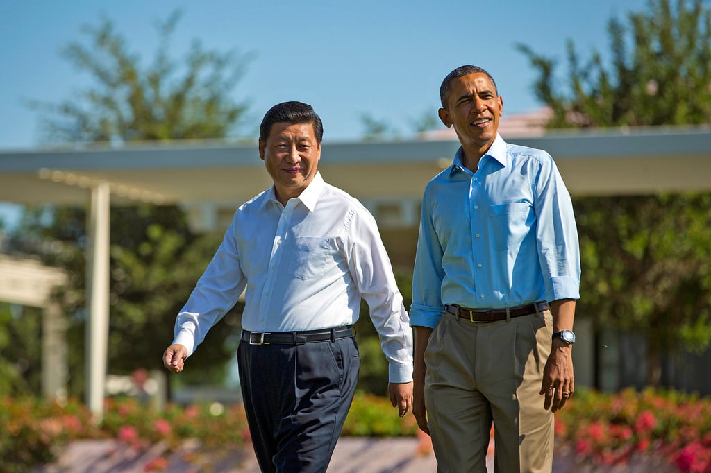 Chinese President Xi Jinping with then US leader Barack Obama at the Sunnylands estate in California in June 2013. Photo: AP