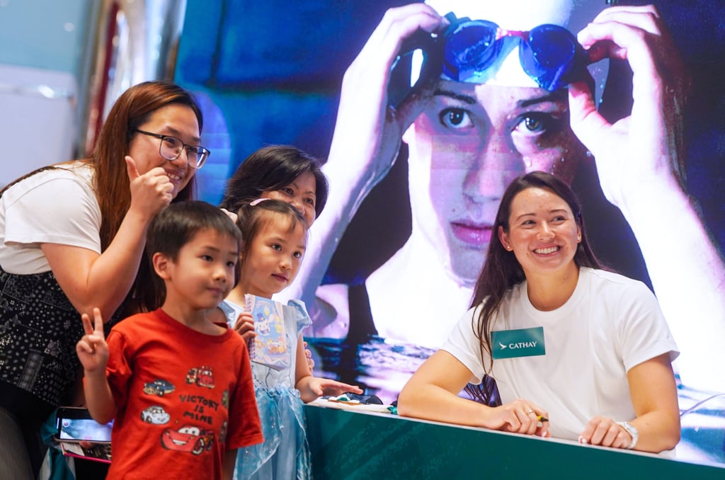 Popular Siobhan Haughey poses for photographs with fans at a meet and greet in Hong Kong. Photo: Elson Li