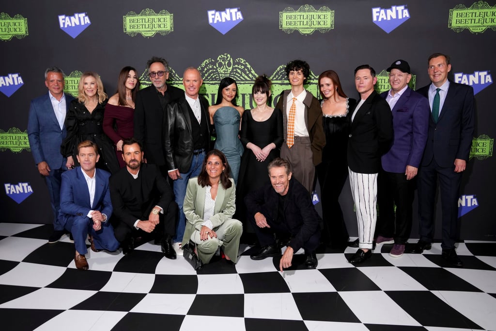 The cast of Beetlejuice Beetlejuice, including Arthur Conti (fifth from right). Photo: AP The cast of Beetlejuice Beetlejuice, including Arthur Conti (fifth from right). Photo: AP