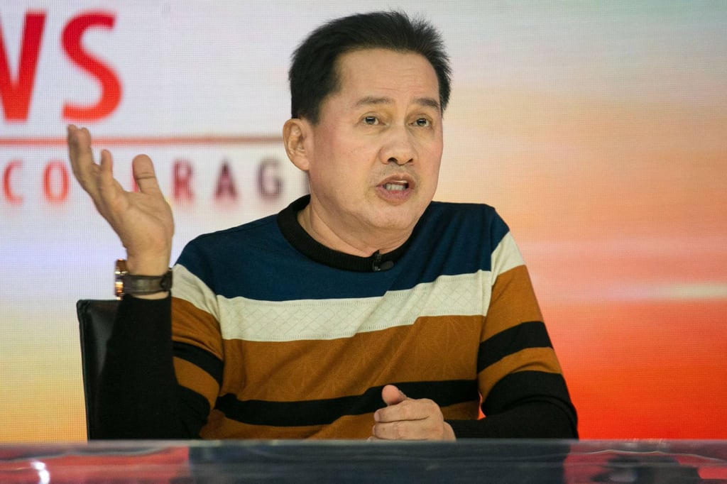 Apollo Quiboloy speaking during a press conference in Davao City on May 23, 2016. Photo: AFP Apollo Quiboloy speaking during a press conference in Davao City on May 23, 2016. Photo: AFP