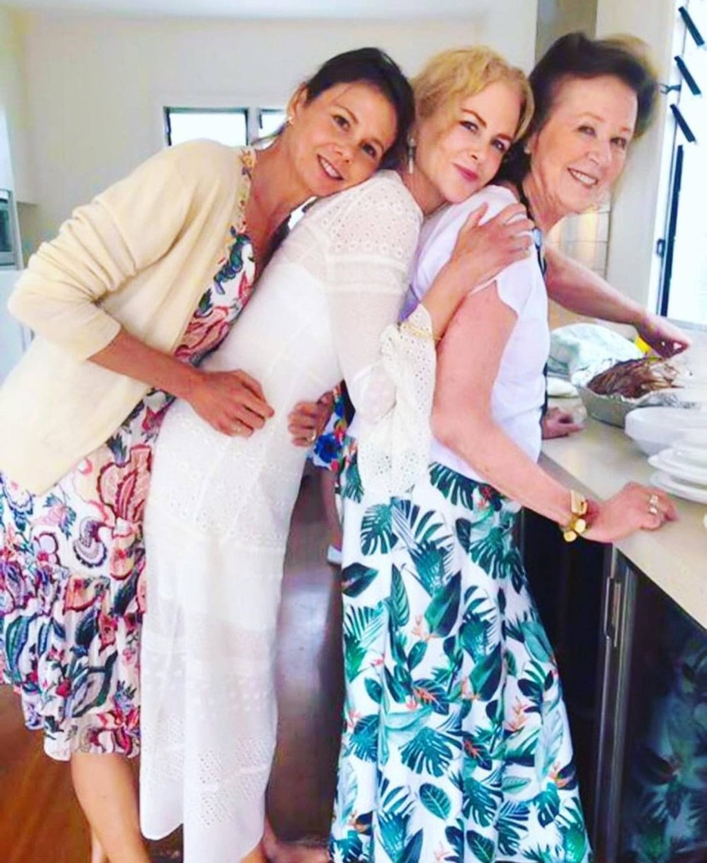 Nicole Kidman and Antonia Kidman with their mother, Janelle Ann Kidman. Photo: @antoniakidman/Instagram