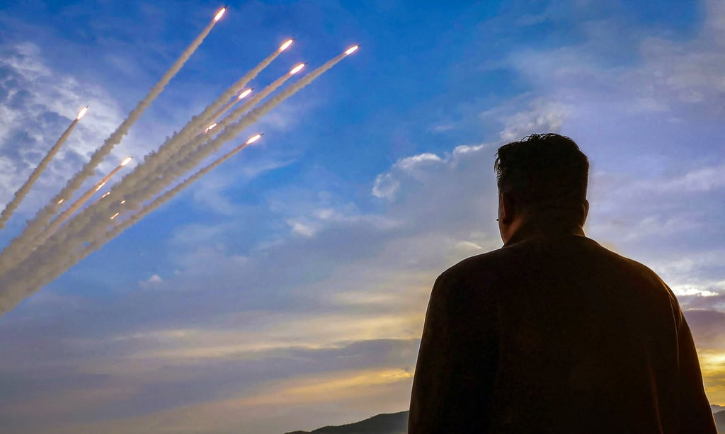North Korean leader Kim Jong-un watches the test firing of a projectile barrage earlier this year. Photo: KCNA via KNS/AFP North Korean leader Kim Jong-un watches the test firing of a projectile barrage earlier this year. Photo: KCNA via KNS/AFP