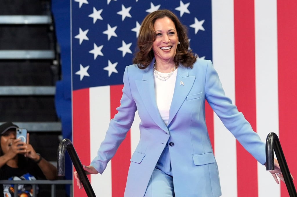 US Vice-President Kamala Harris arrives to speak at a campaign rally in Atlanta, on July 30. Photo: AP Photo