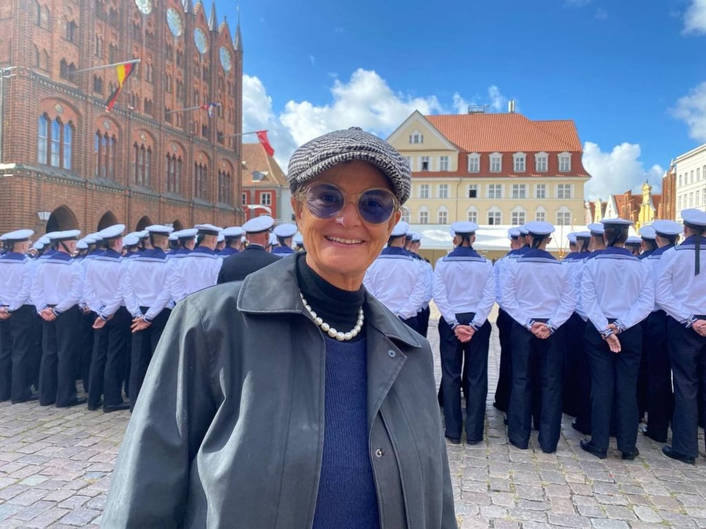 Princess Gloria von Thurn und Taxis attends an event for the German Navy in 2022. Photo: @gloriaisaprincess/Instagram