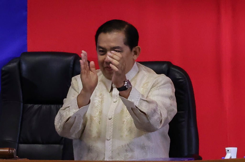 House Speaker Martin Romualdez at the House of Representatives in Quezon City. Photo: AP