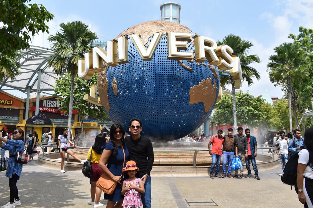 Indian tourists pose for photos at Universal Studios Singapore. A recently opened Minion Land at the theme park is among the city state’s new attractions. Photo: Shutterstock