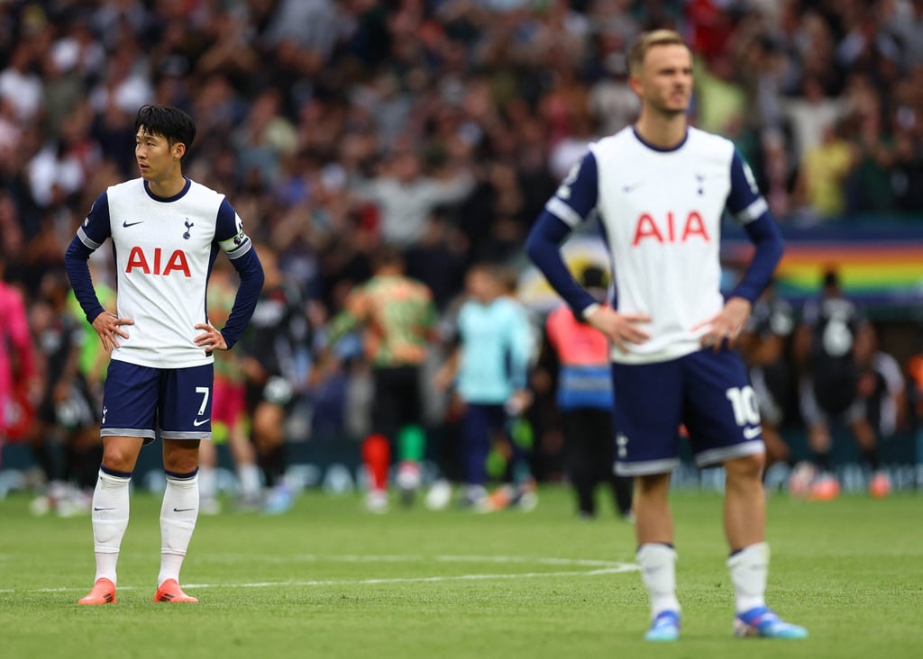 Tottenham Hotspur’s Son Heung-min (left) and James Maddison. Photo: Reuters