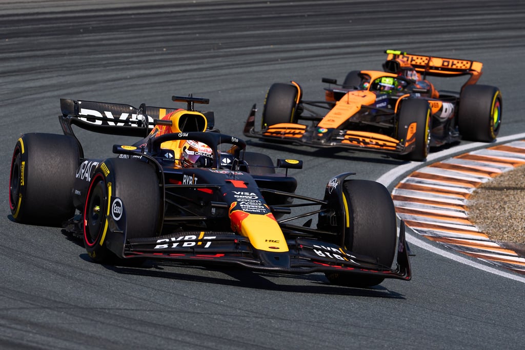 Max Verstappen (left) and Lando Norris are the top two in the tight drivers’ standings. Photo: Xinhua Max Verstappen (left) and Lando Norris are the top two in the tight drivers’ standings. Photo: Xinhua