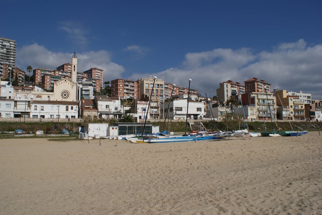 The beach in Montgat, a town not far from Barcelona, in 2011. The beach has lost nearly 75 per cent of its sand since July 2023 alone, according to Greenpeace. Photo: Wikipedia/Msoengas The beach in Montgat, a town not far from Barcelona, in 2011. The beach has lost nearly 75 per cent of its sand since July 2023 alone, according to Greenpeace. Photo: Wikipedia/Msoengas