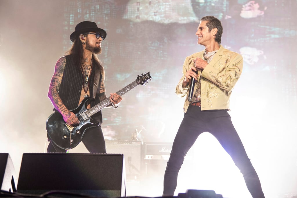 Dave Navarro and Perry Farrell of Jane’s Addiction at Louder Than Life Festival 2021. Photo: AP Dave Navarro and Perry Farrell of Jane’s Addiction at Louder Than Life Festival 2021. Photo: AP