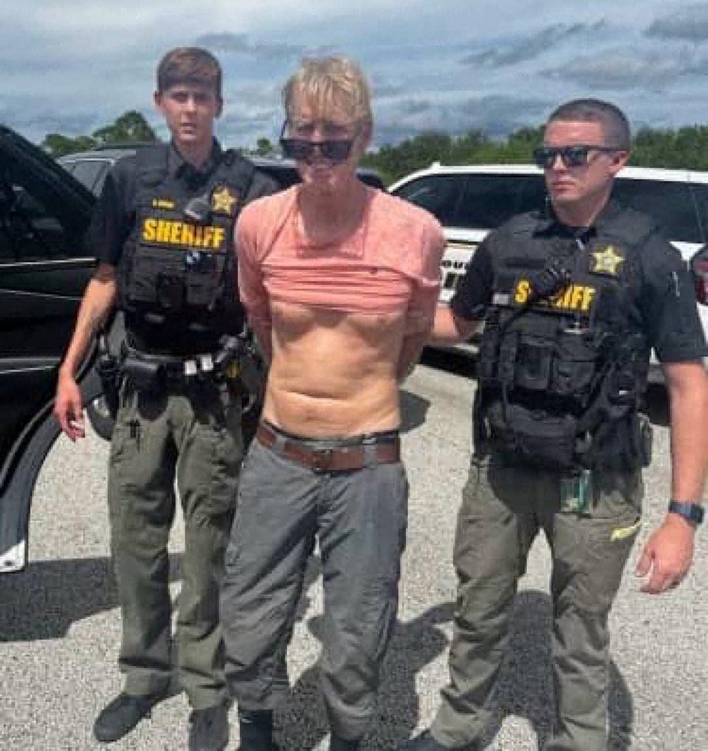 Routh following his arrest in Martin County, Florida on Sunday. Photo: Martin County Sheriff’s Department / AFP/ Handout