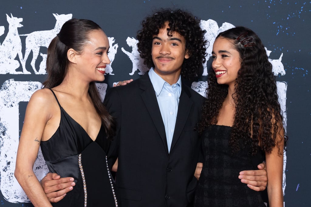 Thalia Besson with her siblings Mao and Sateen Besson at the Dogman premiere in Paris, France, in September 2023. Photo: Getty Images
