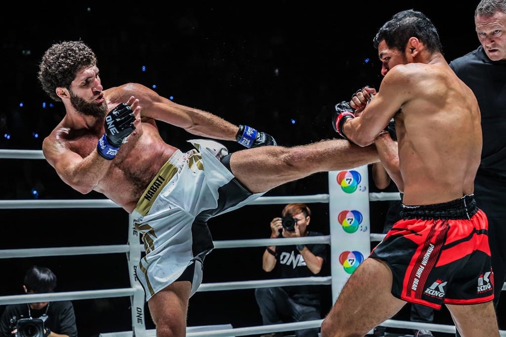 Kiamran Nabati (left) is hoping a win over Nong-O Gaiyanghadao will make him a title contender. Photo: ONE Championship Kiamran Nabati (left) is hoping a win over Nong-O Gaiyanghadao will make him a title contender. Photo: ONE Championship