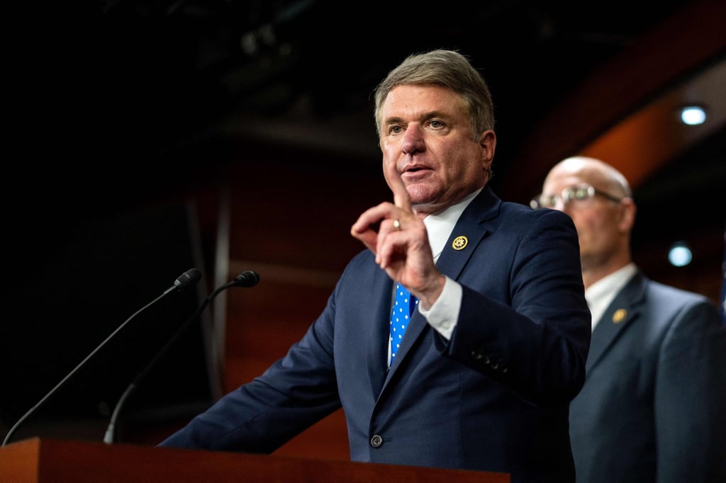 Republican congressman Michael McCaul of Texas speaks during a news conference at the US Capitol in Washington last week. McCaul has said America’s slow action with its allies has emboldened China. Photo: Getty Images via AFP Republican congressman Michael McCaul of Texas speaks during a news conference at the US Capitol in Washington last week. McCaul has said America’s slow action with its allies has emboldened China. Photo: Getty Images via AFP