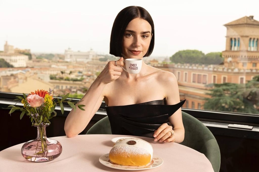 Jill Tavelman’s daughter Lily Collins in a promotional still for her Netflix show Emily in Paris. Photo: @emilyinparis/Instagram Jill Tavelman’s daughter Lily Collins in a promotional still for her Netflix show Emily in Paris. Photo: @emilyinparis/Instagram