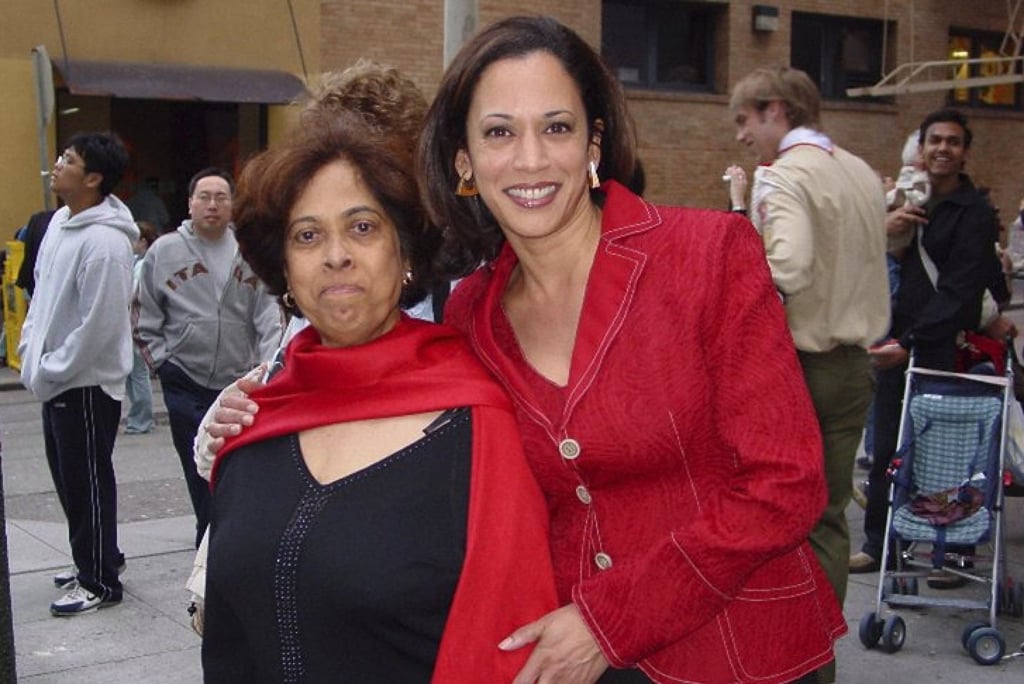 Harris seen in 2007 with her mother, Shyamala, at a Lunar New Year parade. Photo: Kamala Harris campaign via AP