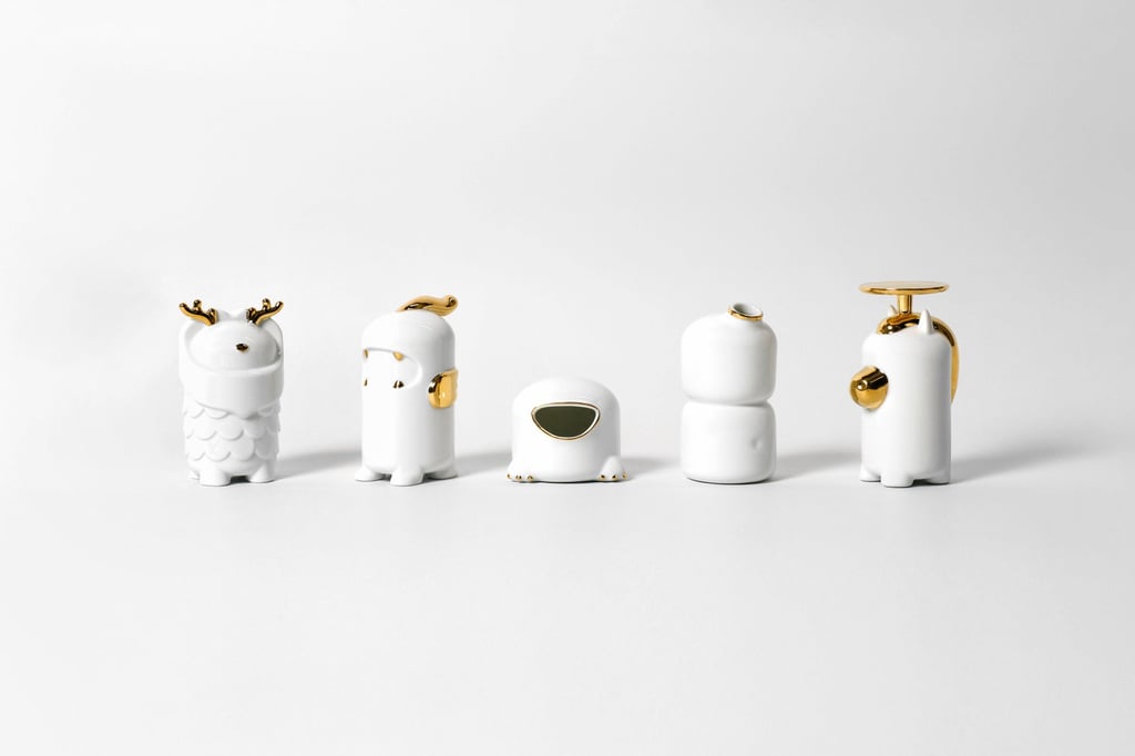 Lin Qiuxia’s Ji Jian Wu collection revisits five emblematic figures in feng shui, including Qilin and Jin Chan. Photo: Courtesy of Lin Qiuxia Lin Qiuxia’s Ji Jian Wu collection revisits five emblematic figures in feng shui, including Qilin and Jin Chan. Photo: Courtesy of Lin Qiuxia