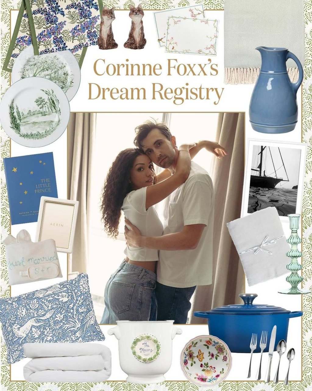 Wedding registry Over the Moon profiled Corinne Foxx and Joe Hooten after their engagement. Photo: @corinnefoxx/Instagram Wedding registry Over the Moon profiled Corinne Foxx and Joe Hooten after their engagement. Photo: @corinnefoxx/Instagram