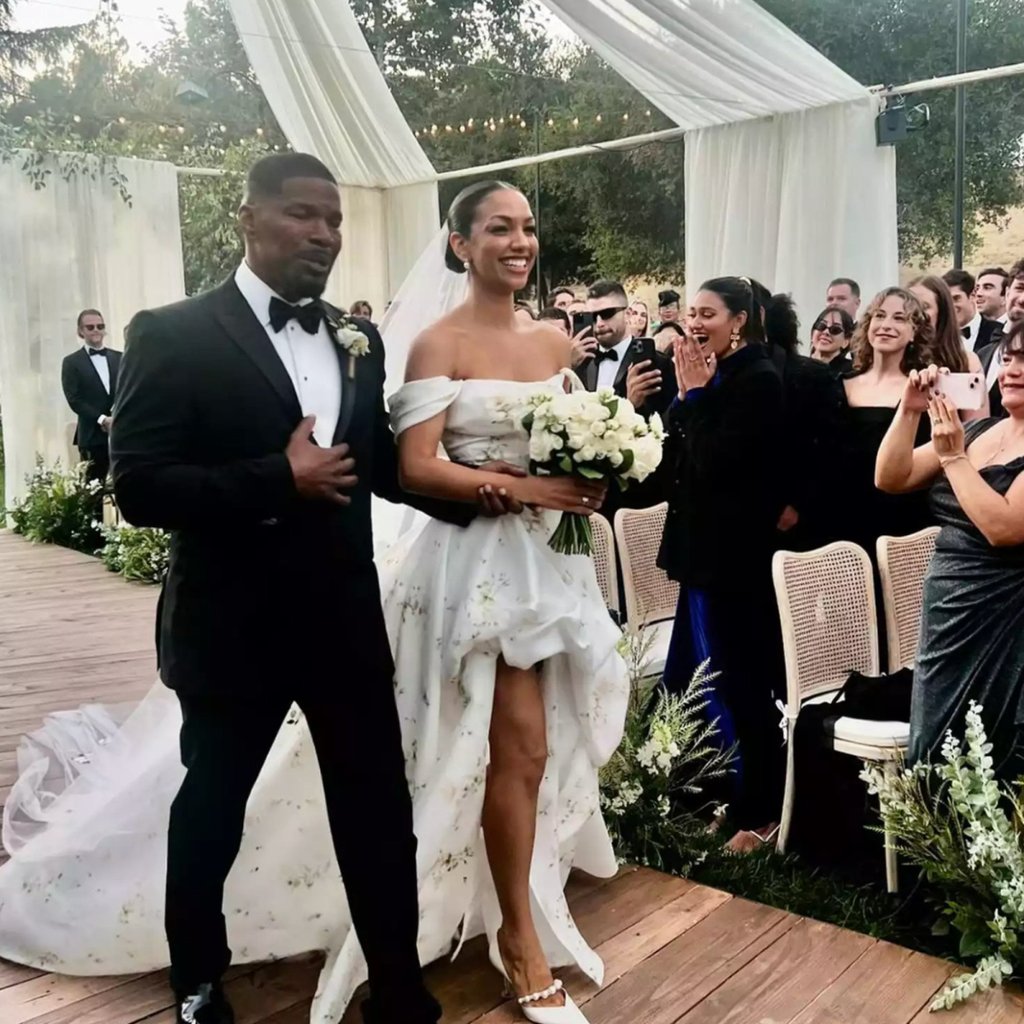 Jamie Foxx reportedly teared up as he walked his daughter Corinne down the aisle. Photo: @garcelle/Instagram Jamie Foxx reportedly teared up as he walked his daughter Corinne down the aisle. Photo: @garcelle/Instagram