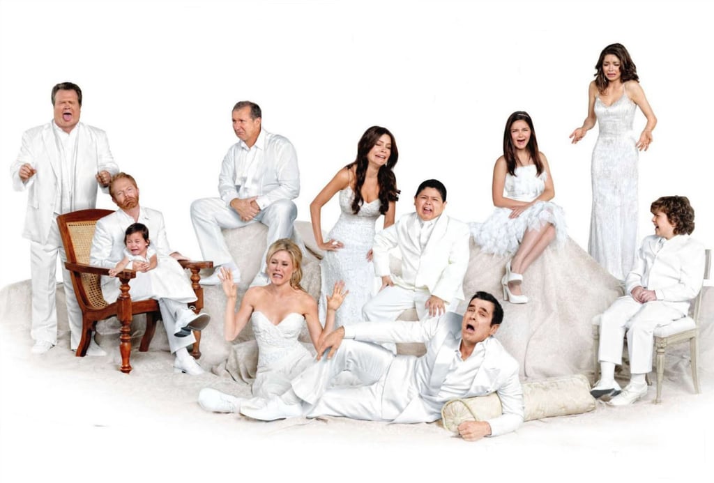 Eric Stonestreet (left) and the cast of Modern Family in a promotional shot. Photo: Handout Eric Stonestreet (left) and the cast of Modern Family in a promotional shot. Photo: Handout