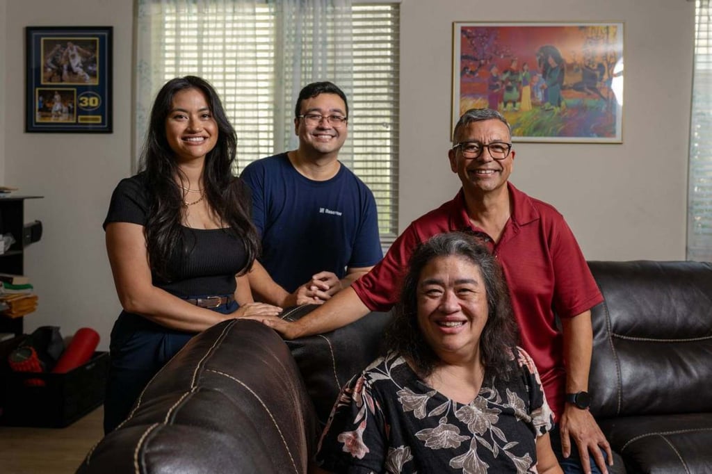 Felicia and Esteban Salinas (left) with their parents, Jesse Salinas and Lisa Yep Salinas, at their home in Woodland, California. Jesse is first-generation Mexican-American and Lisa is Chinese-American. Photo: TNS Felicia and Esteban Salinas (left) with their parents, Jesse Salinas and Lisa Yep Salinas, at their home in Woodland, California. Jesse is first-generation Mexican-American and Lisa is Chinese-American. Photo: TNS