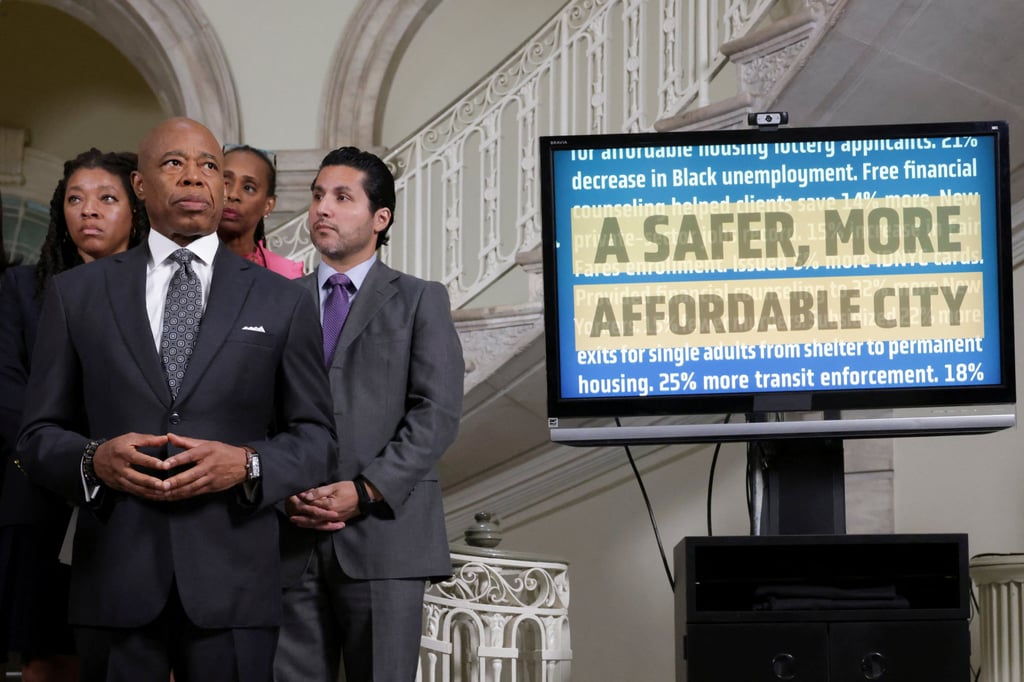 The case is likely to complicate any bid by Eric Adams for re-election in 2025. Photo: Reuters The case is likely to complicate any bid by Eric Adams for re-election in 2025. Photo: Reuters