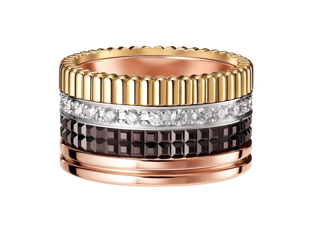 For the Quatre ring, Boucheron binds together four of its historic motifs For the Quatre ring, Boucheron binds together four of its historic motifs