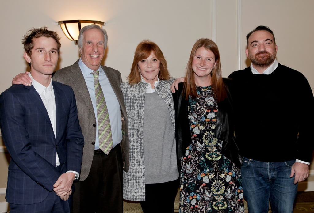 Max Winkler, Henry Winkler, Stacey Winkler, Zoe Winkler and Jed Weitzman honour Henry Winkler as he receives the Pacific Pioneer Broadcasters Lifetime Achievement Awards at Sportsmens Lodge in January 2016, in Studio City, California. Photo: Getty Images Max Winkler, Henry Winkler, Stacey Winkler, Zoe Winkler and Jed Weitzman honour Henry Winkler as he receives the Pacific Pioneer Broadcasters Lifetime Achievement Awards at Sportsmens Lodge in January 2016, in Studio City, California. Photo: Getty Images
