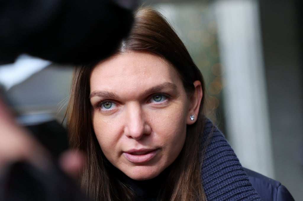 Simona Halep speaks to the media after a hearing for a doping case at the Court of Arbitration for Sport in Lausanne, Switzerland. Photo: Reuters Simona Halep speaks to the media after a hearing for a doping case at the Court of Arbitration for Sport in Lausanne, Switzerland. Photo: Reuters