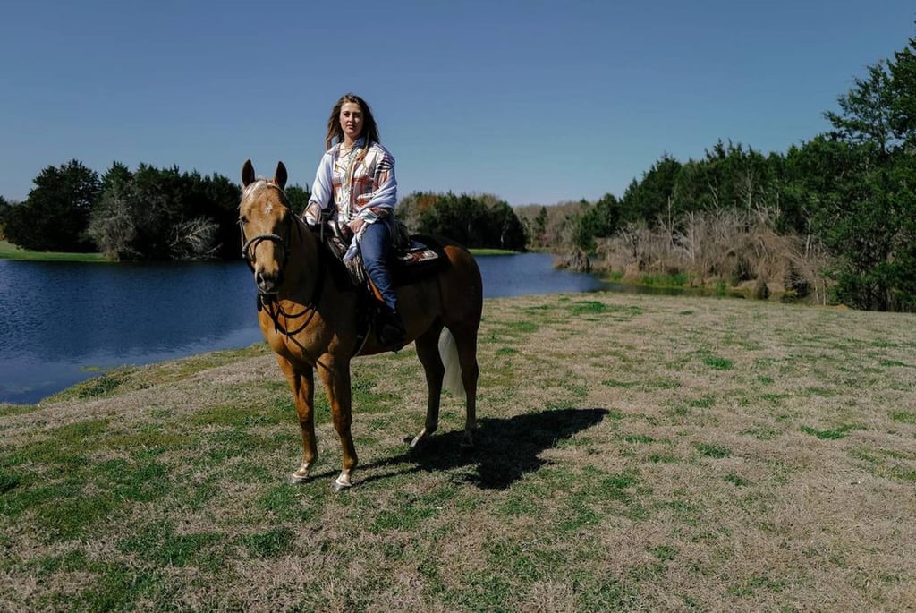 Gina Schumacher competing in an equestrian event