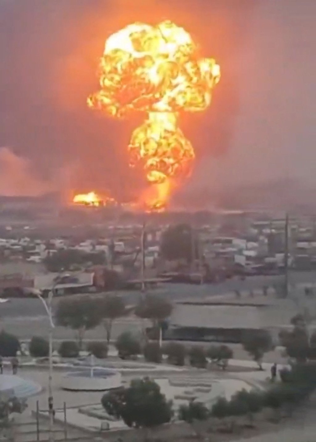 An explosion following Israeli strikes in Hodeidah, Yemen. Photo: Social media via Reuters An explosion following Israeli strikes in Hodeidah, Yemen. Photo: Social media via Reuters
