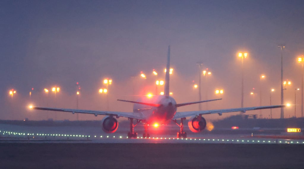 An aeroplane takes off from Leipzig/Halle Airport. German prosecutors say a suspect that was arrested is accused of passing information on a major air freight hub. Photo: dpa An aeroplane takes off from Leipzig/Halle Airport. German prosecutors say a suspect that was arrested is accused of passing information on a major air freight hub. Photo: dpa