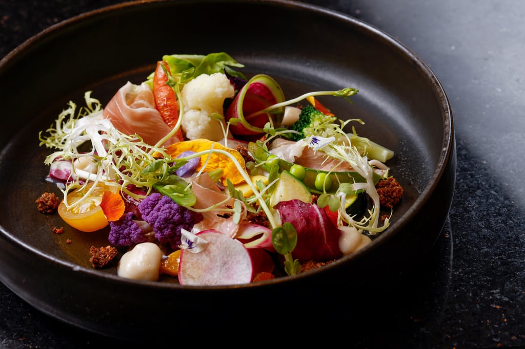 Salad used to dip in bagna càuda – hot anchovy and garlic dipping sauce – at Anima by Al Ché-cciano. Photo: Anima by Al Ché-cciano