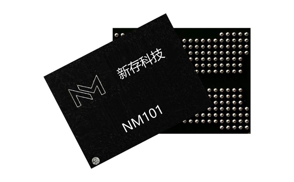 Chinese start-up Numemory’s new NM101 memory chip. Photo: Handout Chinese start-up Numemory’s new NM101 memory chip. Photo: Handout