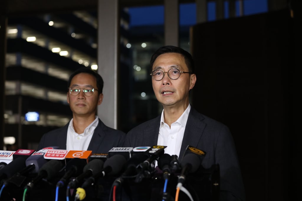 Secretary for Culture, Sports and Tourism Kevin Yeung Yun-hung said the circumstances that forced cancellation of two Hong Kong drone shows were out of government control. The public had been informed in a timely manner, he added. Photo: Xiaomei Chen
