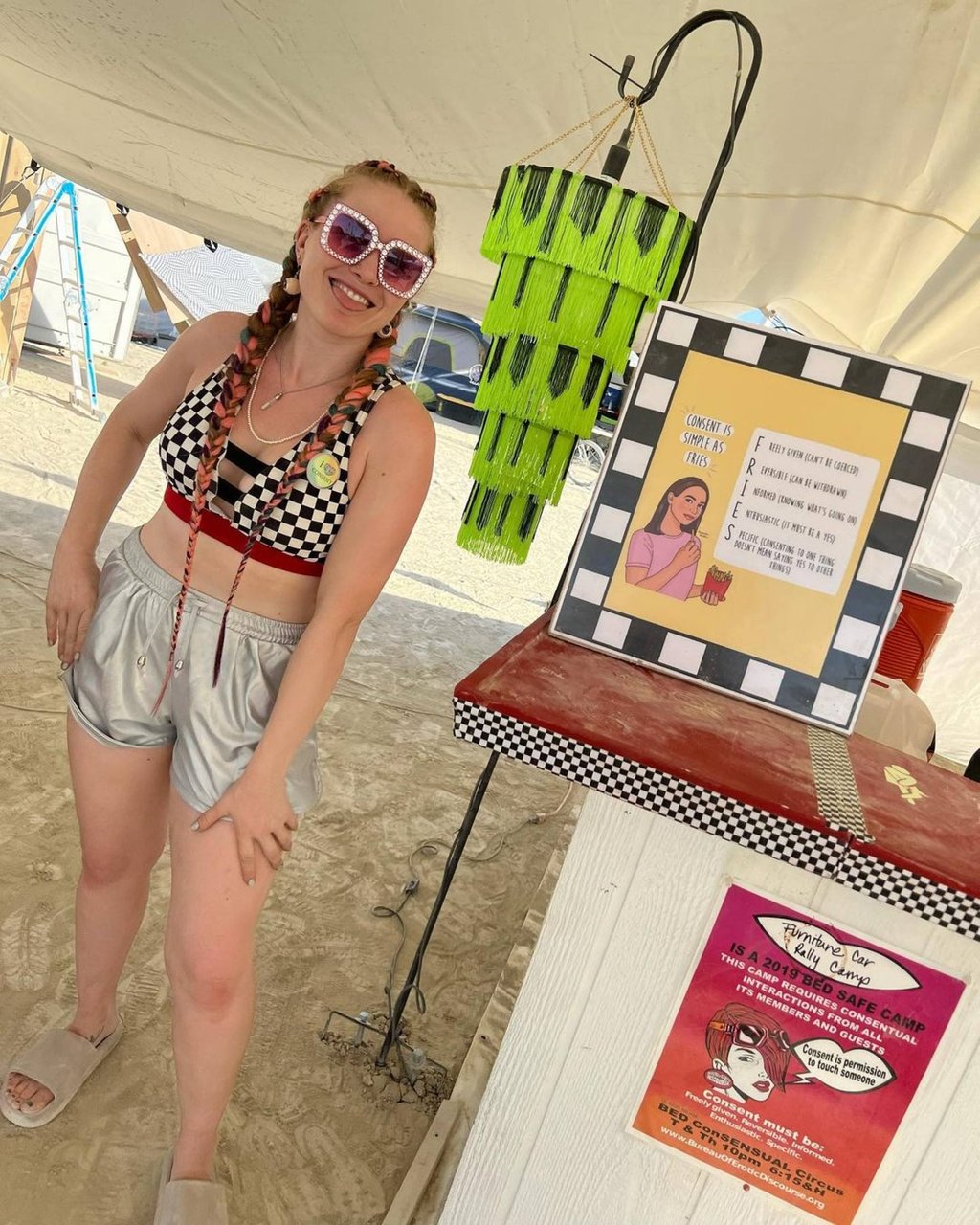 Caroline Giuliani at Burning Man in 2022. Photo: @carolinerosegiu/Instagram Caroline Giuliani at Burning Man in 2022. Photo: @carolinerosegiu/Instagram