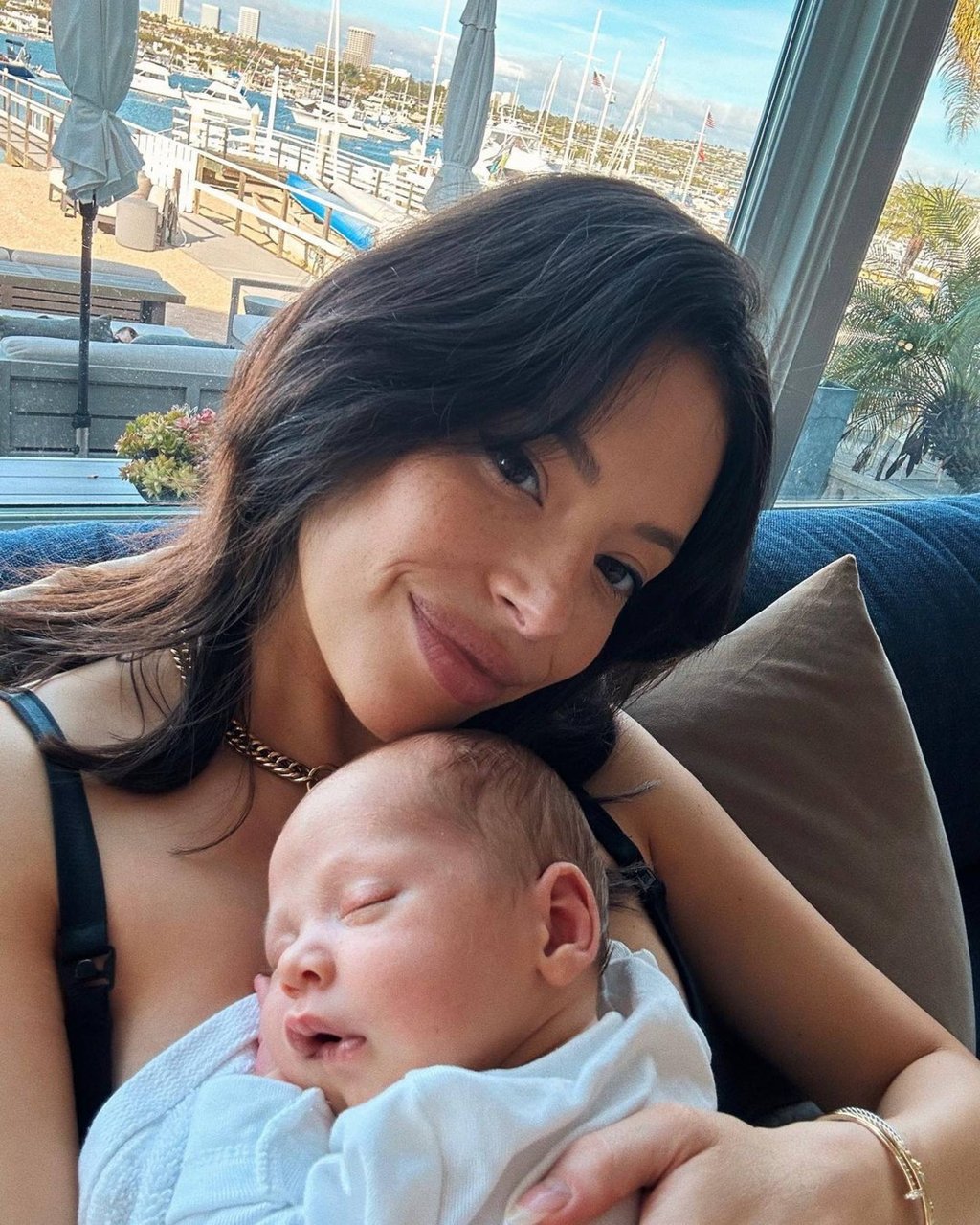 Chloe Bridges gave birth to her son with Adam DeVine, Beau DeVine, in February this year