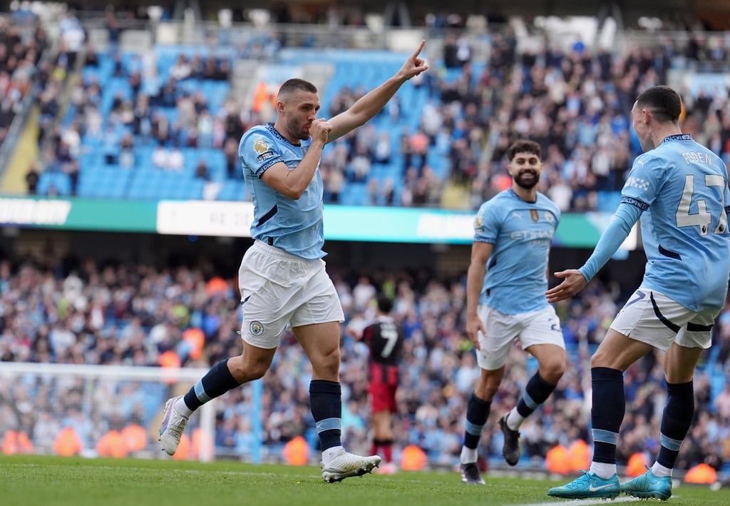 Mateo Kovacic was Manchester City’s unlikely hero with two goals against Fulham. Photo: DPA