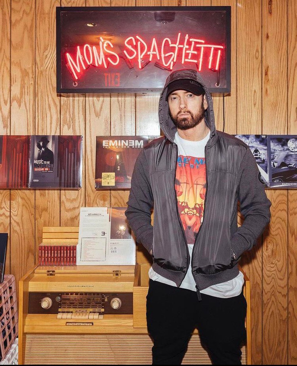 Eminem has reportedly remained friendly with his ex-wife Kim Scott. Photo: @eminem4/Instagram