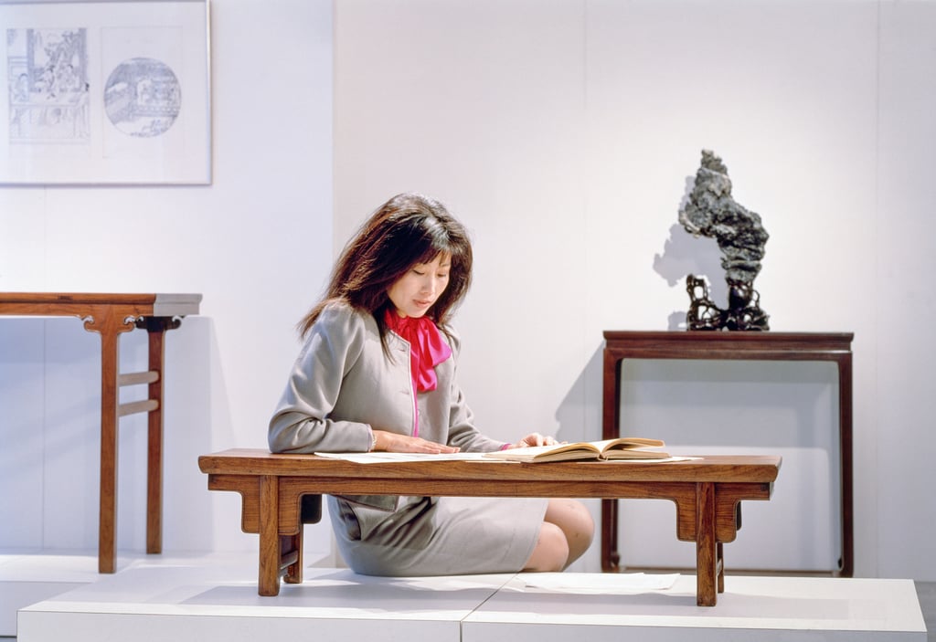 Wu at the Grace Wu Bruce gallery in Central’s Pedder Building in 1987. Photo: Courtesy of Grace Wu Wu at the Grace Wu Bruce gallery in Central’s Pedder Building in 1987. Photo: Courtesy of Grace Wu