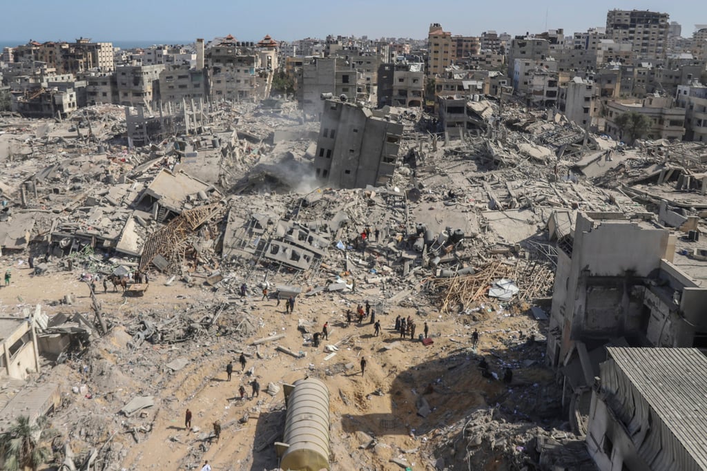 Destruction near Shifa Hospital in Gaza City in April, 2024. File photo: AP