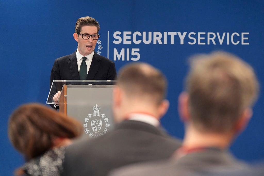 Ken McCallum, Director General of MI5 said his organisation has “one hell of a job on its hands” Photo: AP