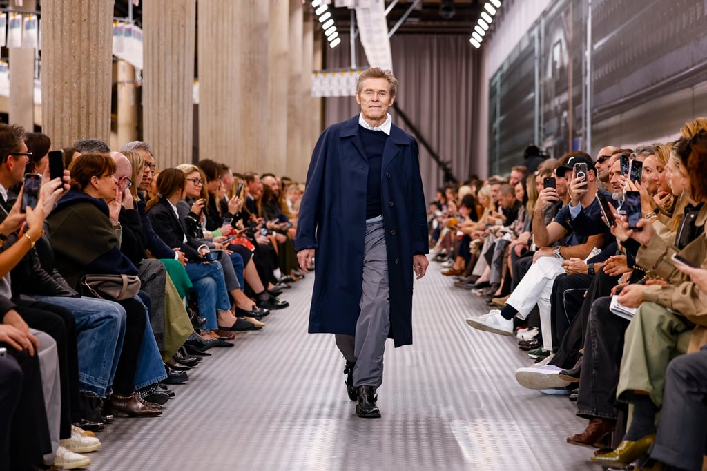 Willem Dafoe walks the runway for Miu Miu at Paris Fashion Week this month. Photo: Invision/AP Willem Dafoe walks the runway for Miu Miu at Paris Fashion Week this month. Photo: Invision/AP