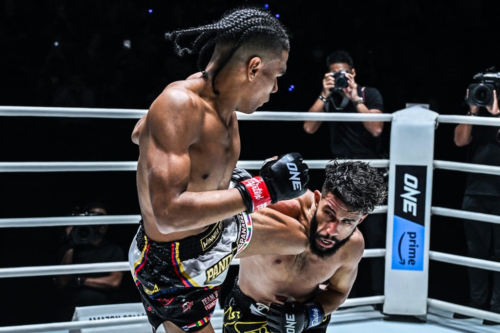 Zakaria El Jamari (right) on the defensive against Johan Estupinan. Photo: ONE Championship Zakaria El Jamari (right) on the defensive against Johan Estupinan. Photo: ONE Championship
