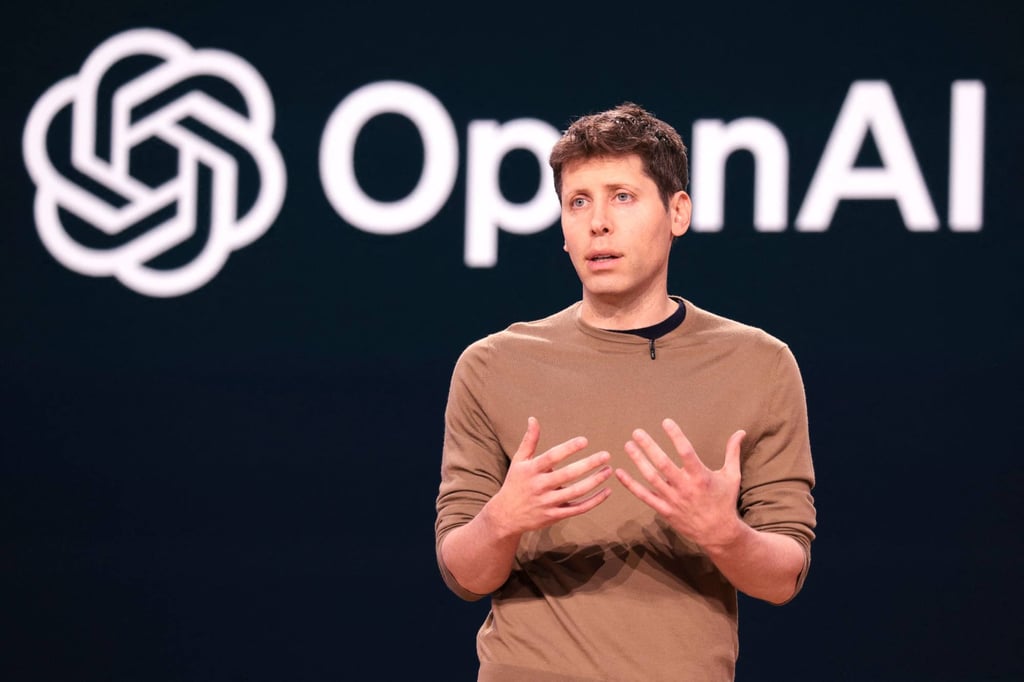 OpenAI has discussed awarding chief executive Sam Altman an equity stake in the firm, as it considers shifting to a for-profit business model. Photo: Agence France-Presse OpenAI has discussed awarding chief executive Sam Altman an equity stake in the firm, as it considers shifting to a for-profit business model. Photo: Agence France-Presse