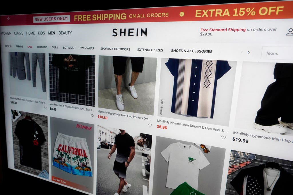 A page from Shein’s website. Photo: AP A page from Shein’s website. Photo: AP