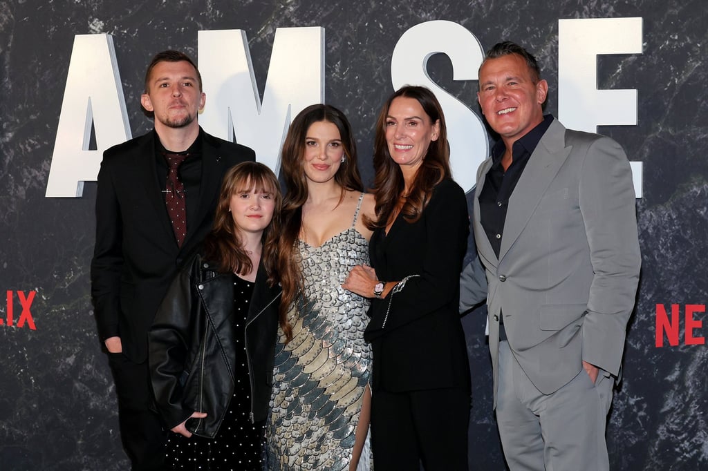 Millie Bobby Brown and her dad Robert Brown at the Damsel premiere earlier this year. Photo: Getty Images