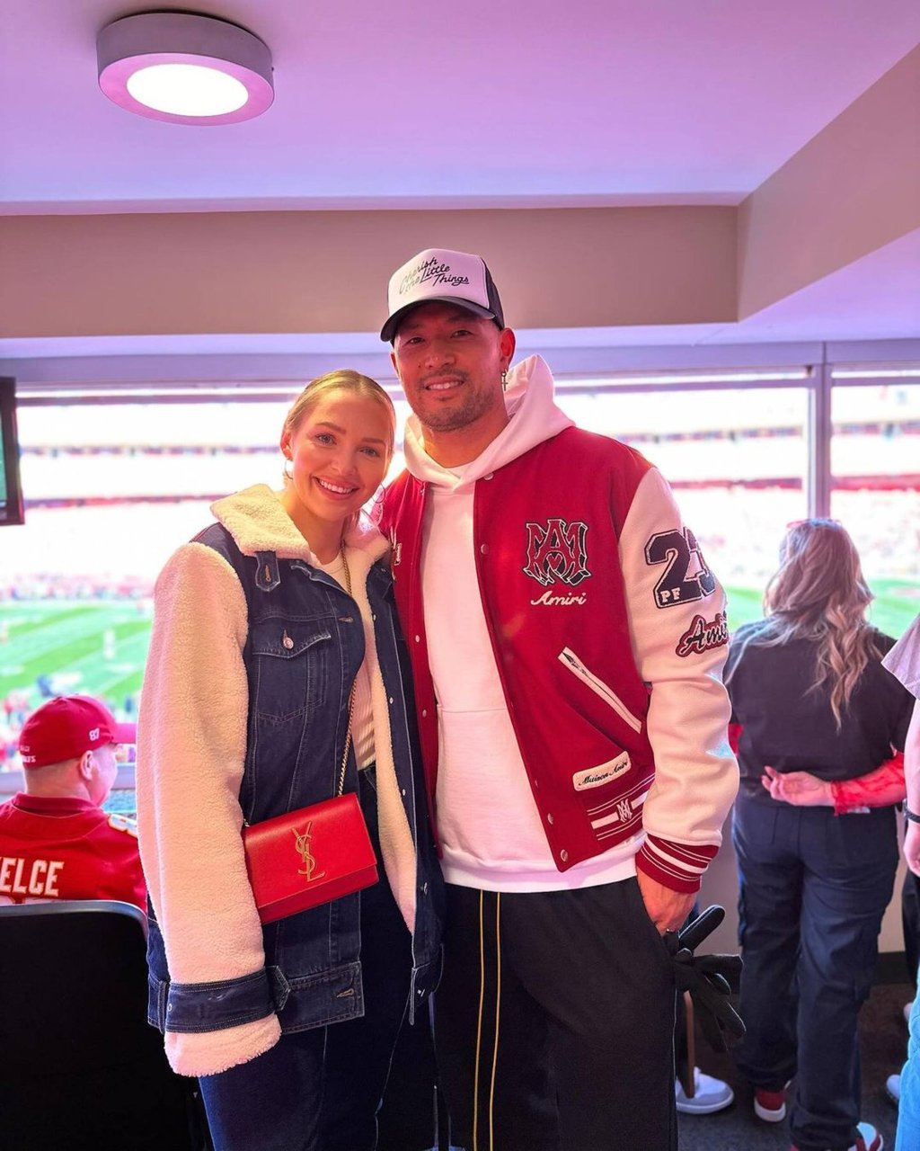 Laurence Ng with the Kansas City Chiefs family. Photo: @larrylegend85/Instagram Laurence Ng with the Kansas City Chiefs family. Photo: @larrylegend85/Instagram