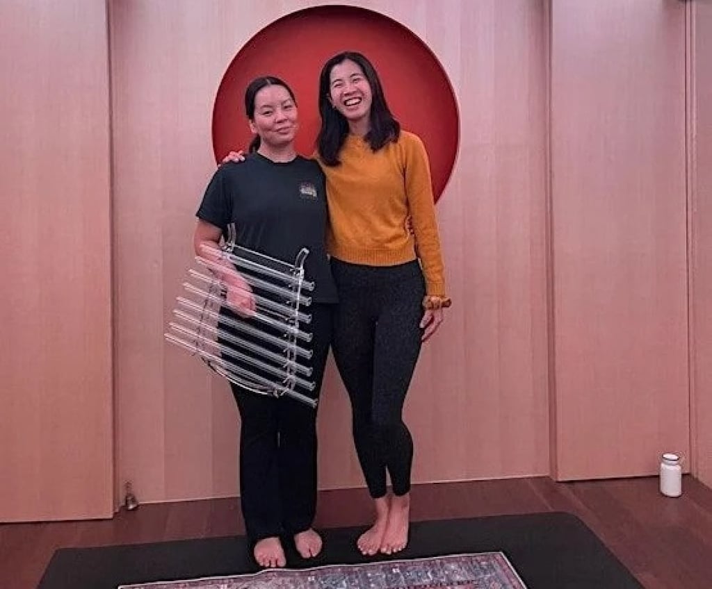 Valerie Teh and Heinok Fan will lead a yoga workshop for mental health charity The New Normal Hong Kong. Photo: TNN Hong Kong Valerie Teh and Heinok Fan will lead a yoga workshop for mental health charity The New Normal Hong Kong. Photo: TNN Hong Kong