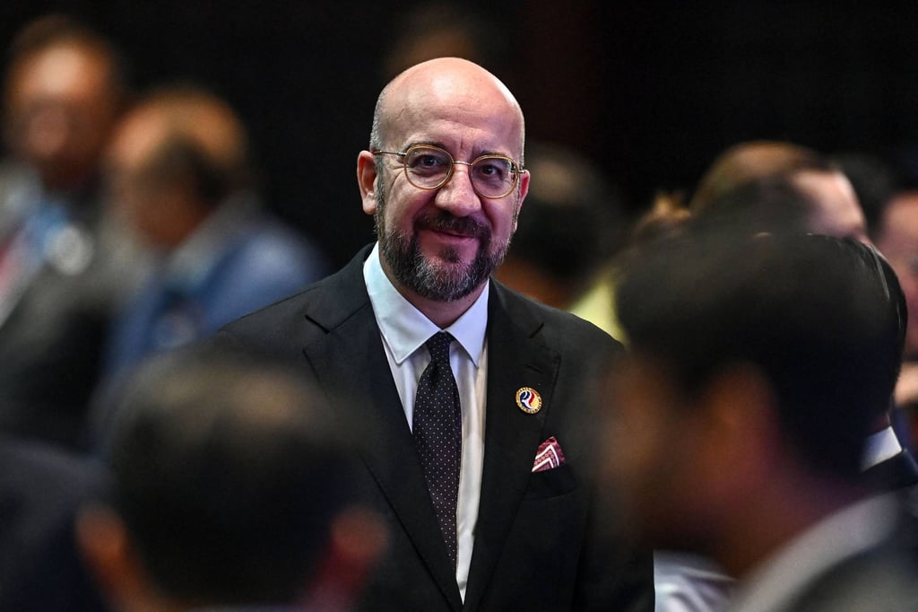 President of the European Council Charles Michel attends the 19th East Asia Summit in Vientiane, Laos on Friday. Photo: AFP President of the European Council Charles Michel attends the 19th East Asia Summit in Vientiane, Laos on Friday. Photo: AFP